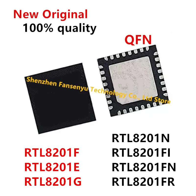 (5piece)100% New RTL8201F RTL8201E RTL8201G RTL8201FI RTL8201FN RTL8201FR RTL8201N -VB-CG -CG QFN Chipset
