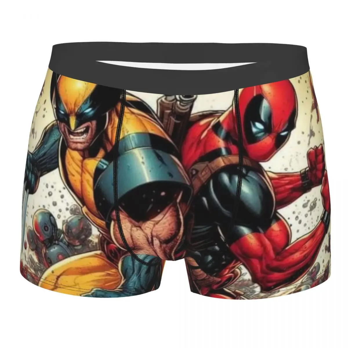 

Мужские шорты-боксеры Superhero Deadpool с 3D принтом, мужское эластичное нижнее белье, трусы, трусы