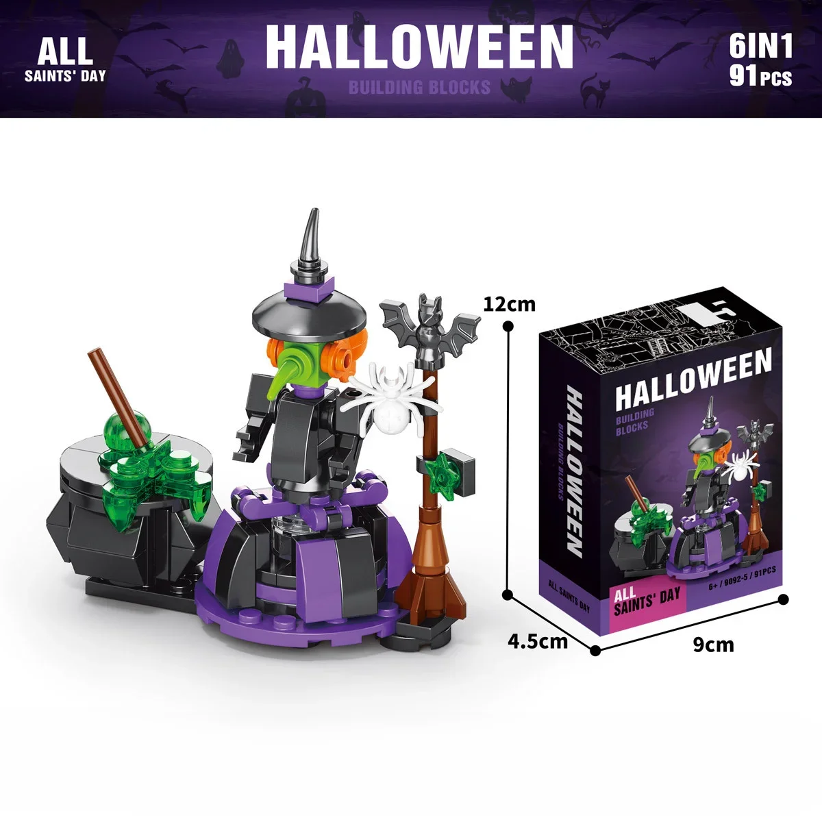 Série Halloween Montado Bloco De Construção Conjunto Para Crianças, Fantasma Figura Modelo, Casa Fantasma, Puzzle Presente, Mold King Toy