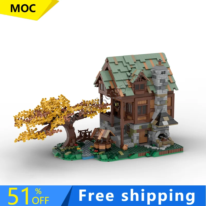 

NEW 2716 PCS Old Blacksmith's Shop for Tools Modular Building Blocks Model Set DIY Assembly Display Toys Children Birthday Gifts