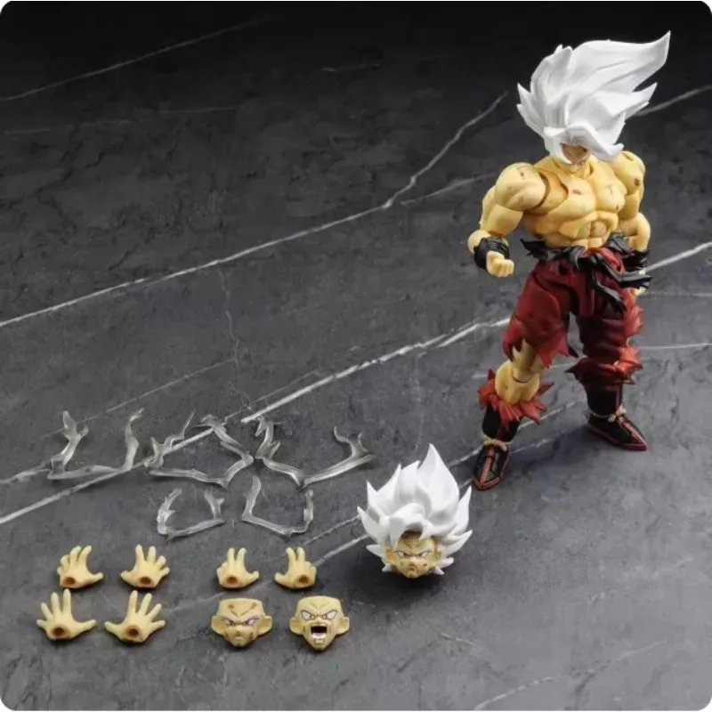 In Stock! N&T Studio Dragon Ball SHF Super Saiyan Weekly Magazine Color Goku Battle Damage3.0 Body Action Anime Figures Models view 3