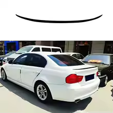 Para 2005-2012 BMW Serie 3 E90 ABS plástico carbono negro brillante tapa trasera del maletero alerón del coche alas Tuning accesorios parte - AliExpress 