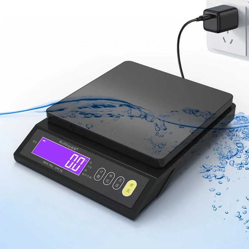 5kg/10kg Digital Electronic Kitchen Scale With LCD Display Waterproof Household Multifunction Stainless Steel Weighing Tool
