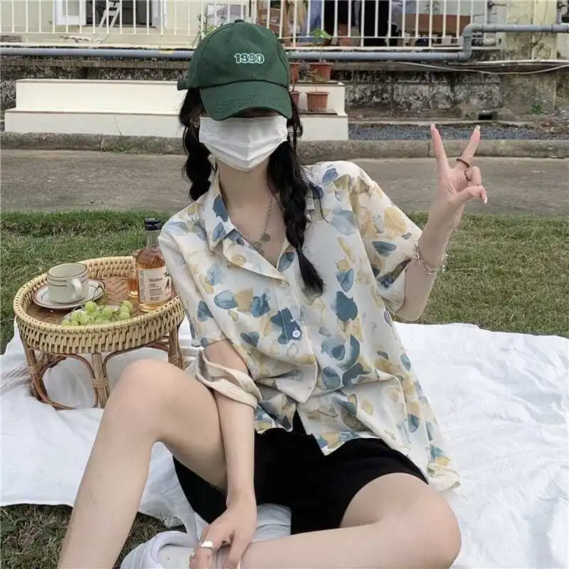 

Summer Comfortable Leisure Loose Youth Lively Bright Easy Close to the People Wild Popularity Casual Korean Fashion Loose Tops