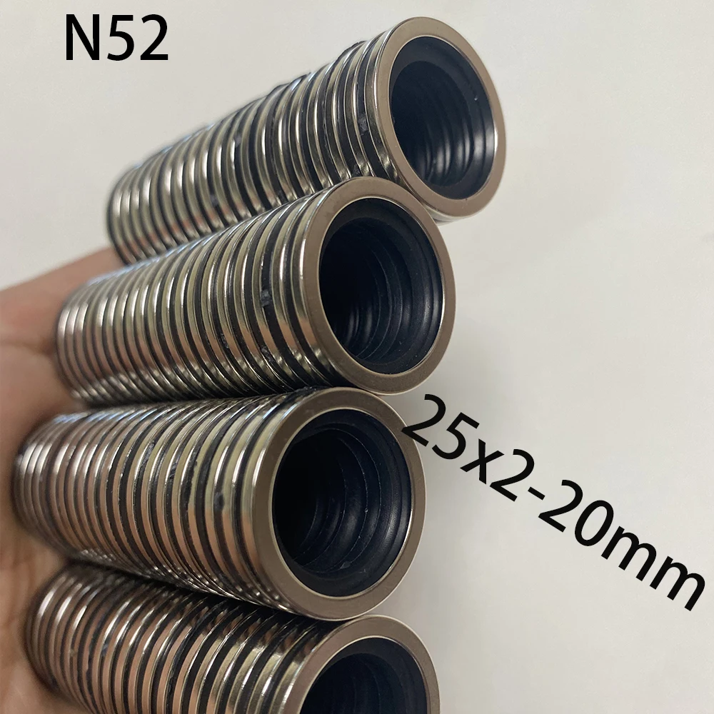 N52 25x2-20 Strong Hole 20 Standard Generation Screw Magnet Moter Round RING Neodymium Booster Magnets Motor Generate Wind