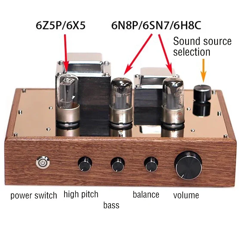 AIYIMA SMSL 6SN7 CV181 6N8P Vacuum Tube Preamplifier Tone HIFI Preamp 6Z5P Rectifier Tube Preamplifier Amplifier Audio