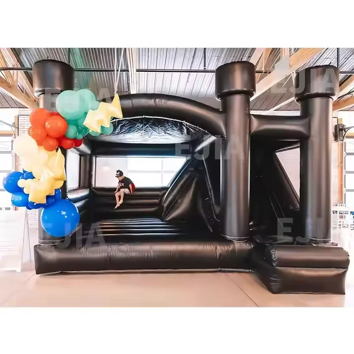 

Inflatable Black Bounce House Wedding Bouncer Jumping Bouncy Castle for Party Rental