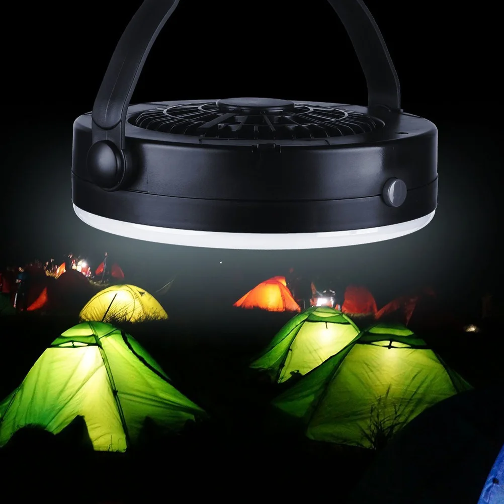 

Three-in-One USB 18LED Camping Fan Lamp with Lighting Anti-Glare Material Lightweight Design for Backpacking Night