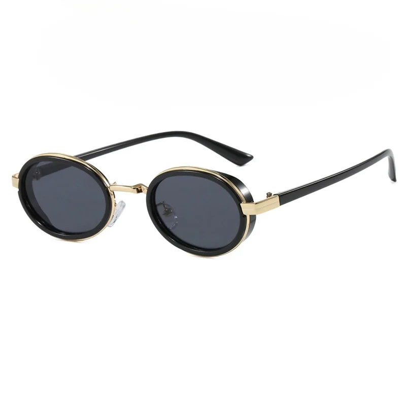 Oval Small Frame Sunglasses Steampunk Metal Retro Fashion Sunglasses Women