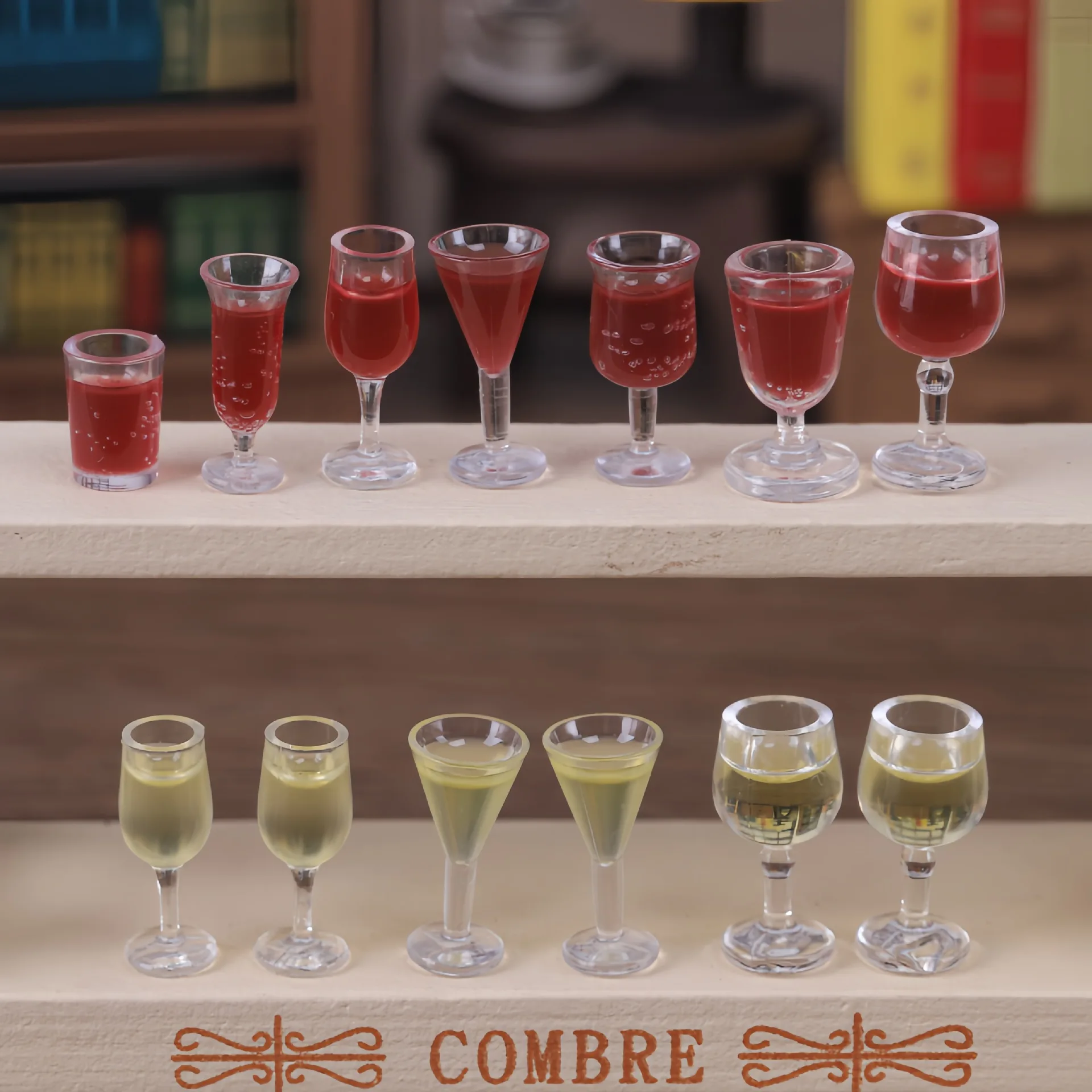 100pcs Simulation Mini Champagne Red Wine Glass 3D Resin Charms DIY Keychain Jewelry Decor Dollhouse Accessories