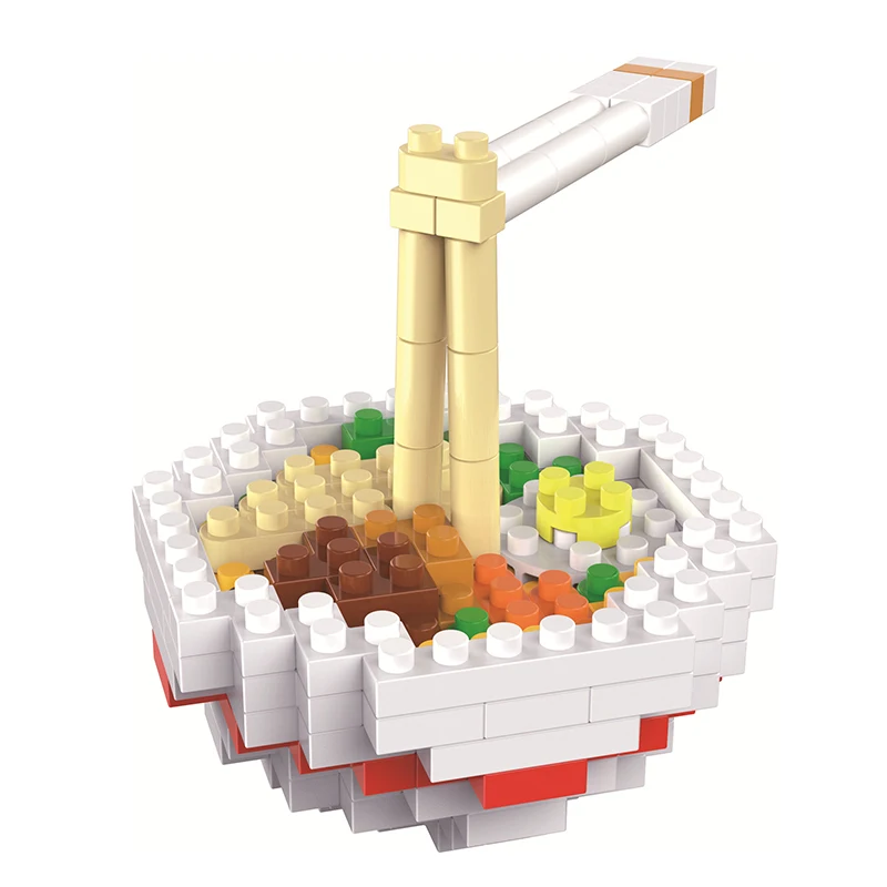 MOC Building Block Popcorn Beer Noodle Model Micro Particle Diamond Brick DIY Fun Puzzle Assembly Children Toys Holiday Gifts