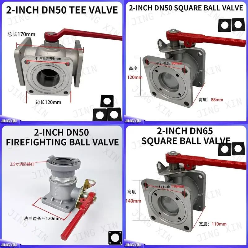 Custom for DN100 Water Sprinkler Truck Sewage Suction Truck Square Ball Valve 2.5 inch Sewage Outlet Fire Hydrant Valve