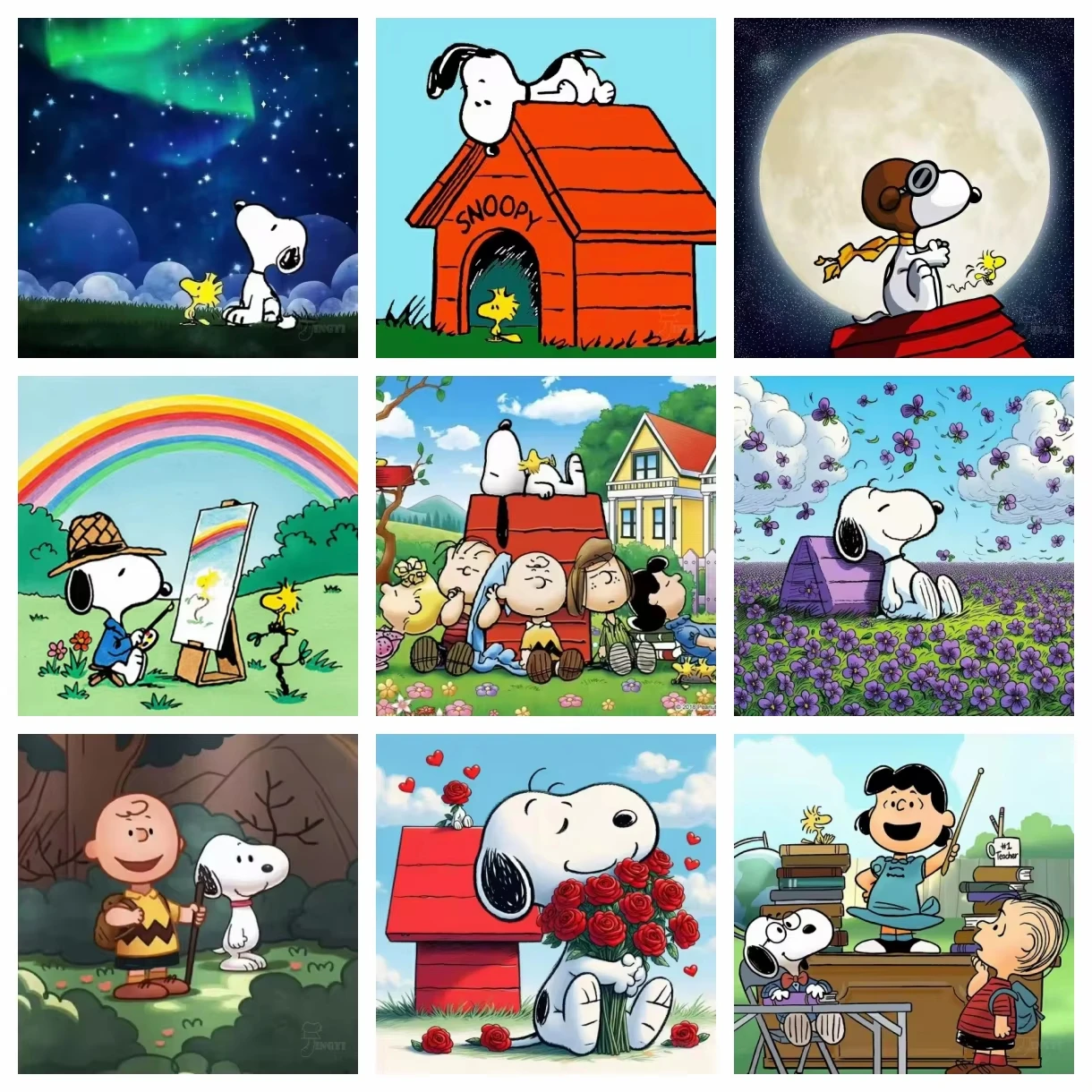 2026 New Cartoon Comics Kawaii Snoopy Diamond Painting New Arrivals DIY Full Cross Stitch Kit Mosaic Embroidery Home Decor Gift