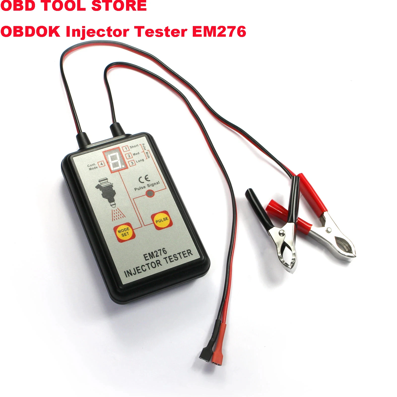 EM276 OBDOK Injector Tester Car 4 Pulse Modes Diagnosis Scanning Tool Pressure Gauge  Automotive Fuel-Pump System Analyzer