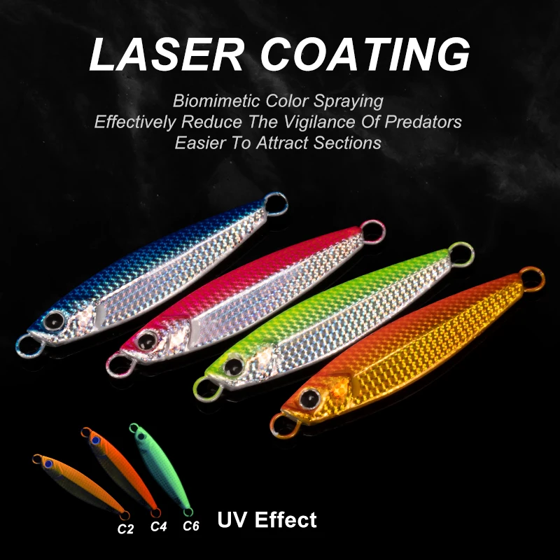 Obsessão-micro metal jigging isca, com revestimento a laser, uv, 7g, 10g, 15g, 20g, 25g, 30g, 40g, j102