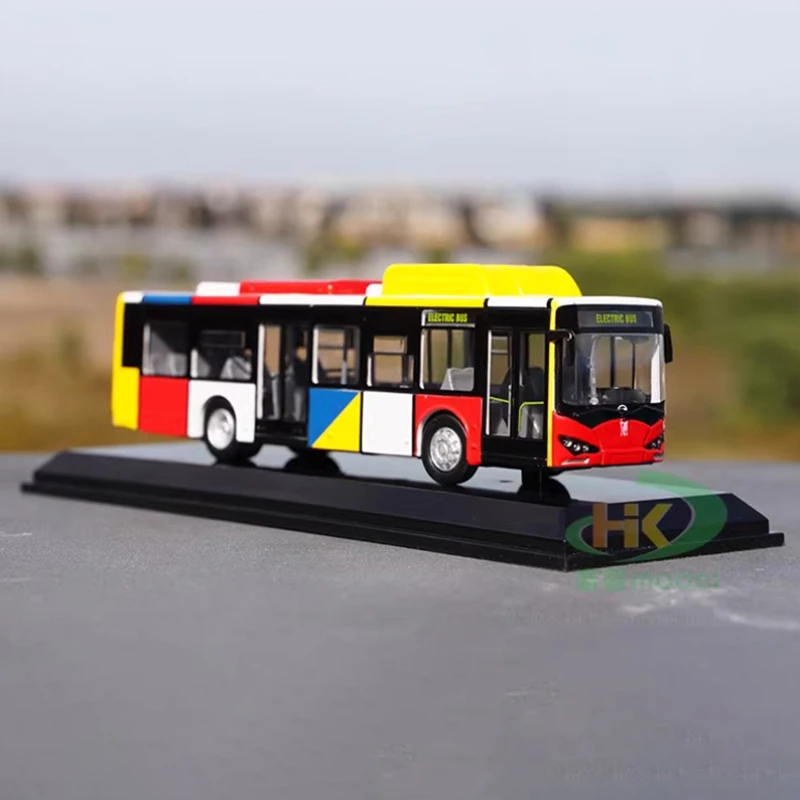 Diecast 1:64 Scale BYD K8 K9 Bus Alloy Car Model Finished Product Simulation Toy Collection Gift Static Model Display