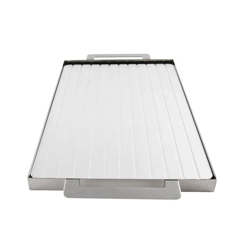 Market Hot Selling No Electricity Quick Defrost Tray Thawing Board Magic Meat Defroster with Stainless Steel Drip Tray Pan