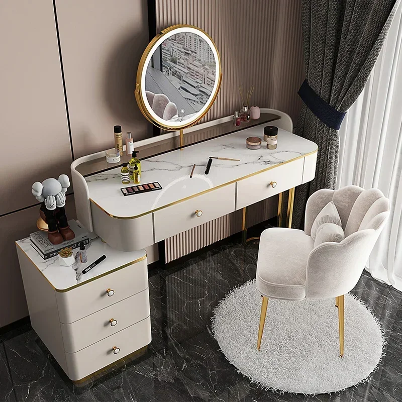 Dresser Mobile Vanity Makeup Desk Living Room Cabinets Full Length Mirror Headboards Bedroom Set Penteadeiras Bedroom Furniture