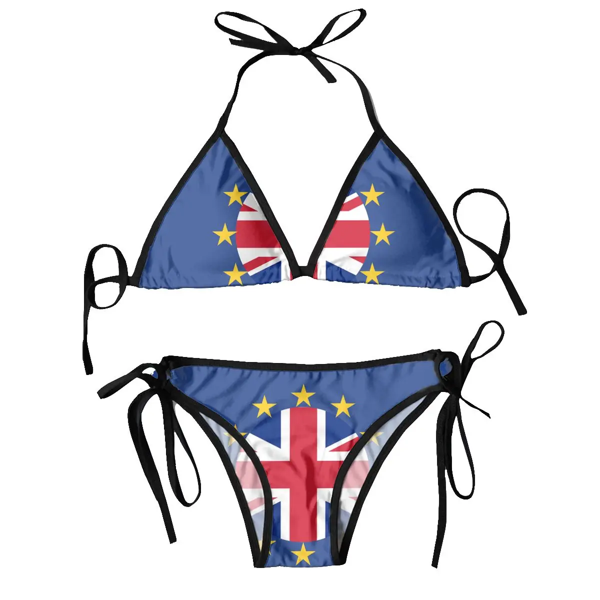 

Womens Swimwear Two Piece Vacation Outfits 2024 Bikinis Sets Flag With United Kingdom