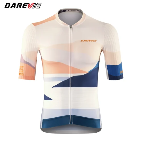 DAREVIE Jersey de ciclismo para hombre, camiseta de ciclismo de nivel AREO Pro que absorbe la humedad, ropa de ciclismo ligera y suave de secado rápido para hombre