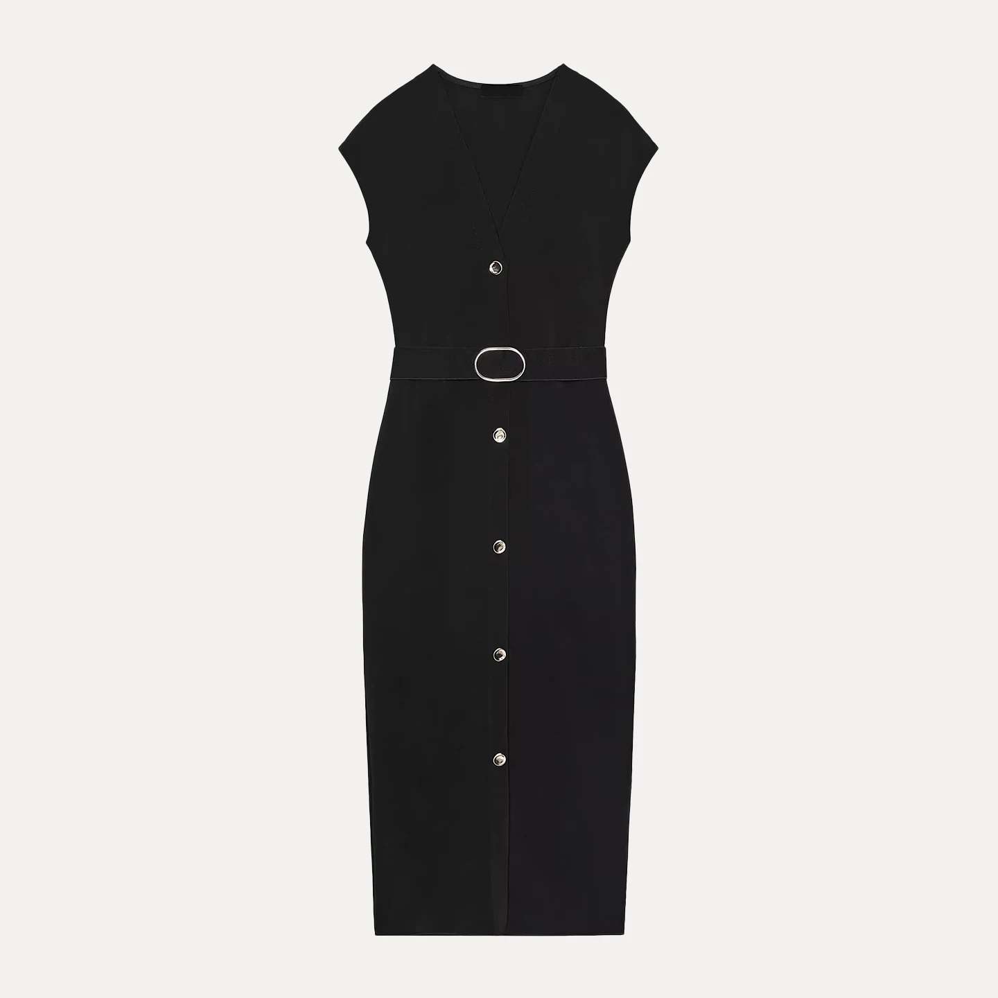 Ele Midi Dr mit Gürtel, hochelastisch, für Damen, Faion, Frühling, Herbst, 2025, Z Svel, schmale Passform, V-Ne Dr