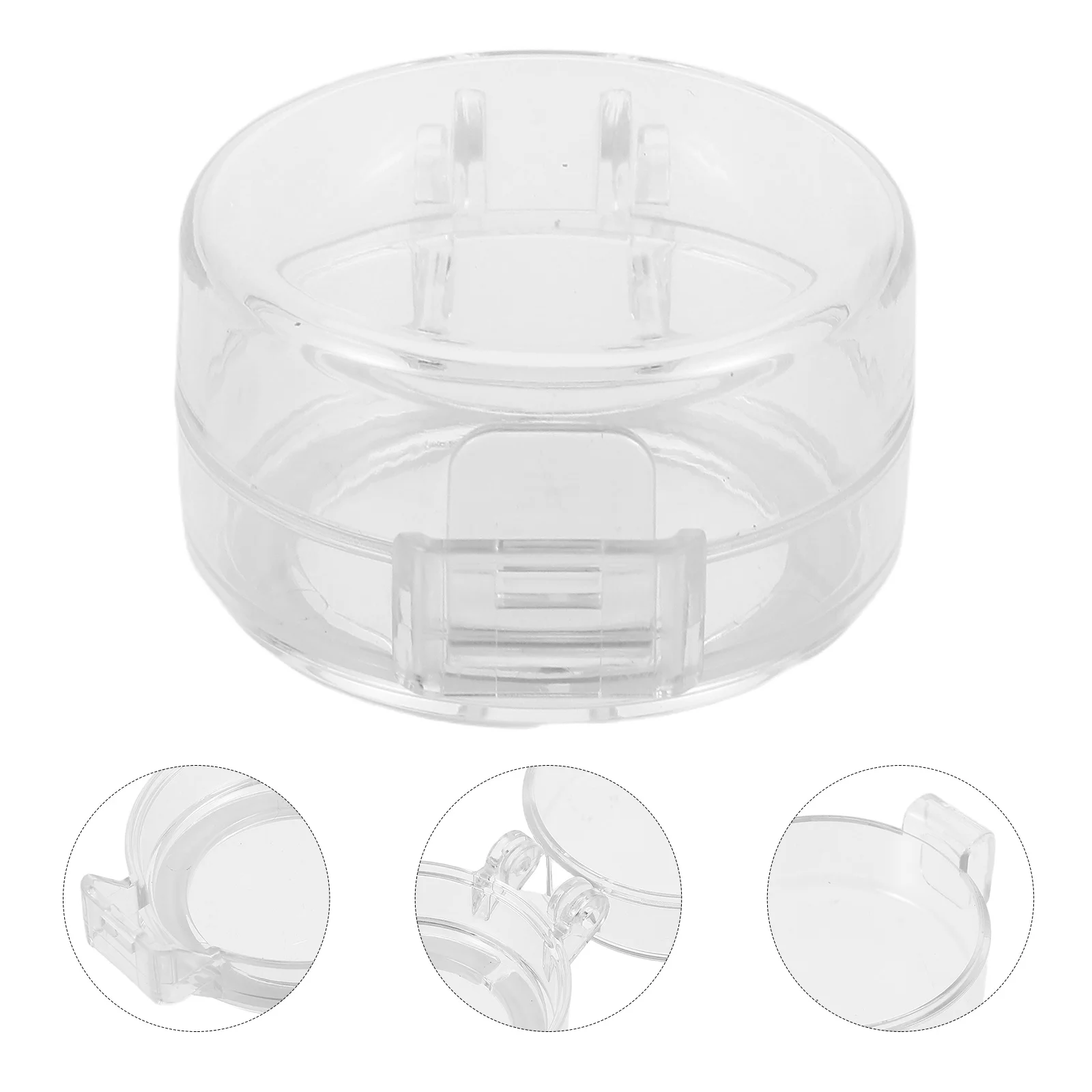 

3pcs Clear Protector Transparent Lock Clear Deadbolt Lock Cover Durable Push Button Guard For Home Bedroom Kitchen Use
