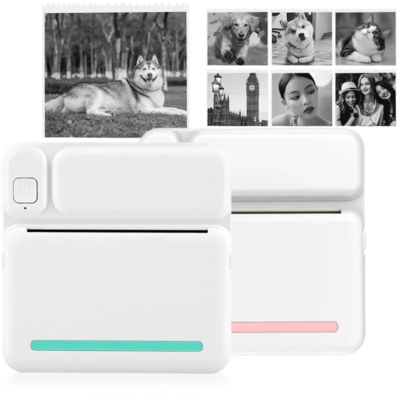 Wireless Mini Photo Printer Label Printer Portable Bluetooth Mini Thermal Printer For Study Notes Work Photo Picture Memo