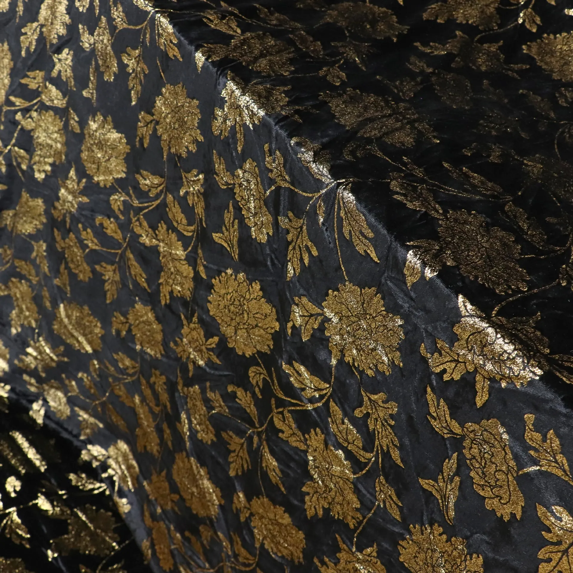 Golden Velvet Silk Cloth Rayon Silk Tulle Fabric Women's Dress DIY Sewing Garment Material