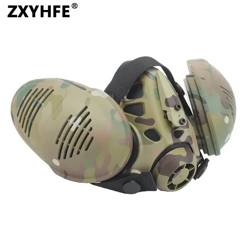 ZXYHFE Tactical Respirator Modeling Half Face Mask Safety Protective Paintball Accessories Outdoor Hunting Airsoft Equipment