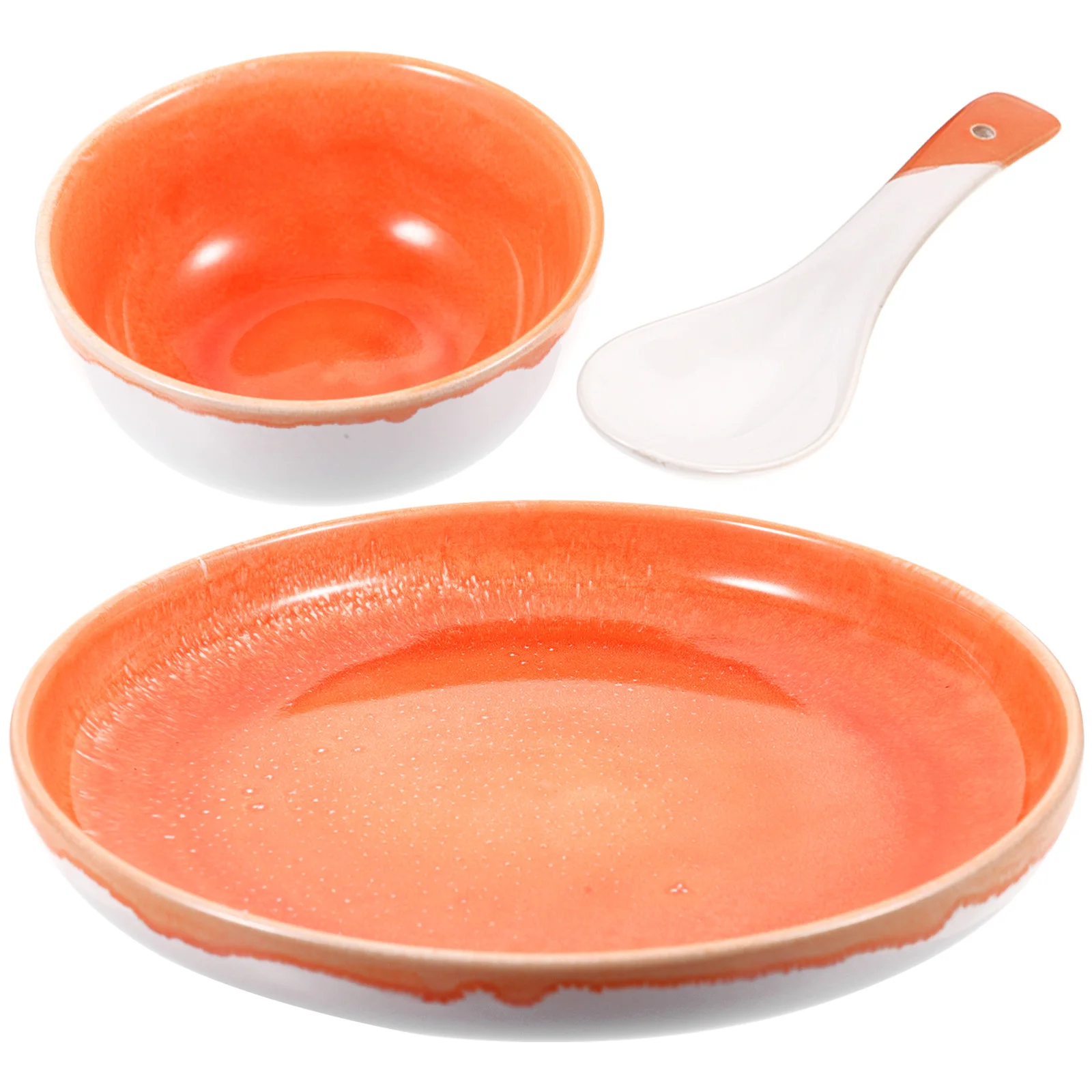 

Ceramic Spoon Delicate Tableware Kit Dinnerware Spoons Practical Household Bowl Plate