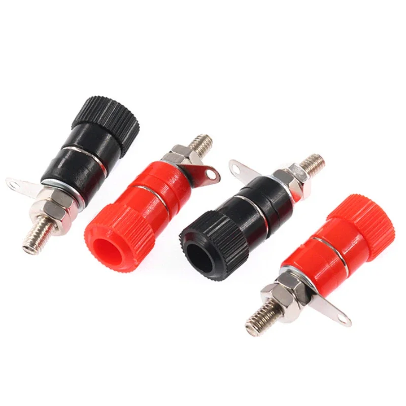 1 Pair (RED + BLACK) Binding Posts Terminals 4mm Banana Plug Socket 4mm Terminal Connector for Amplifier Arduino