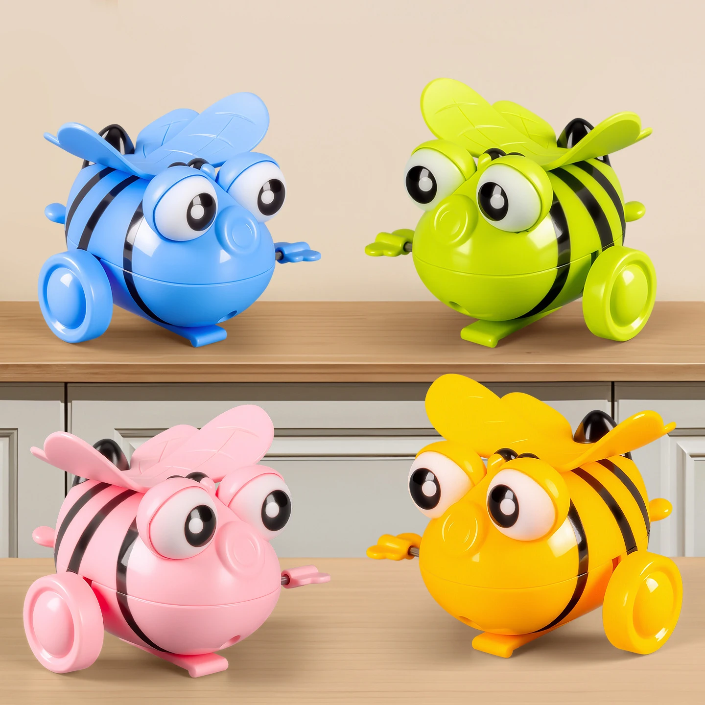 Kinder Pädagogisches Uhrwerk Spielzeug Cartoon Taumeln Biene Spielzeug Tragbare Spaß Biene Baby Spielzeug Simulation Biene Schiebe Modell Spielzeug