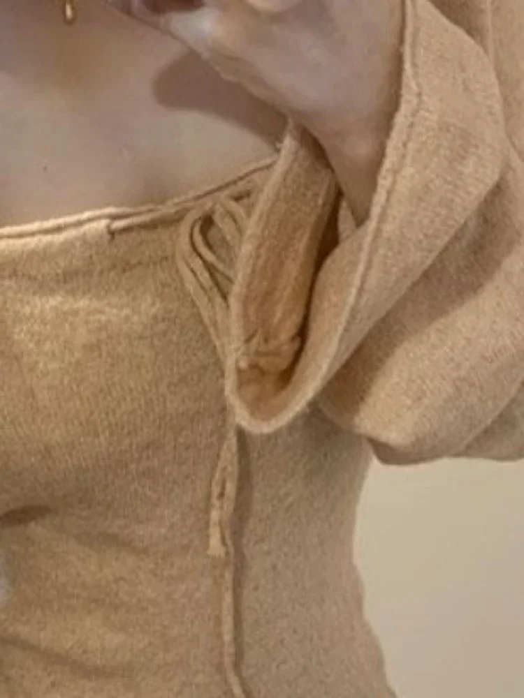 Y2K Knit Two Piece Set: Sexy Cropped Cardigan & Strapless Bodycon Vest, Harajuku Aesthetic