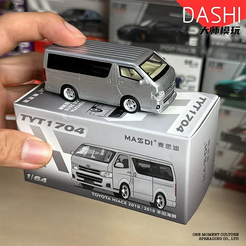 トヨタハイエース2010合金車モデル,ダイキャスト1:64スケール,静的ディスプレイ,収集可能なギフト,おもちゃ,お土産の装飾