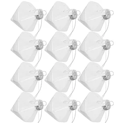 12 Pcs Diamond Shaped Christmas Balls Clear Plastic naments Fillable Balls For Festive Party Decorations Holiday Supplies