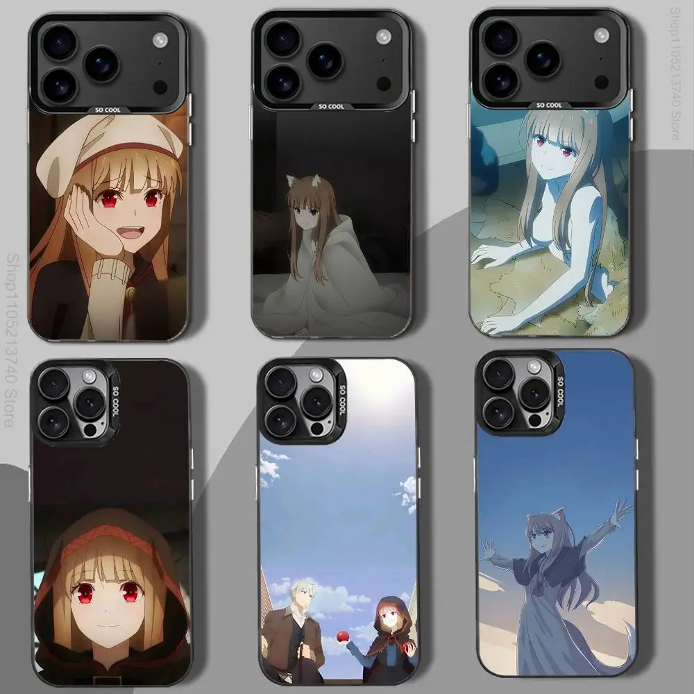 

CUTE Spice and W-WolS-ES Phone Case For iPhone 12,16,11,14,13,17,15,E,Max,Plus,Air,Pro,Mini black Shockproof IMD Hard