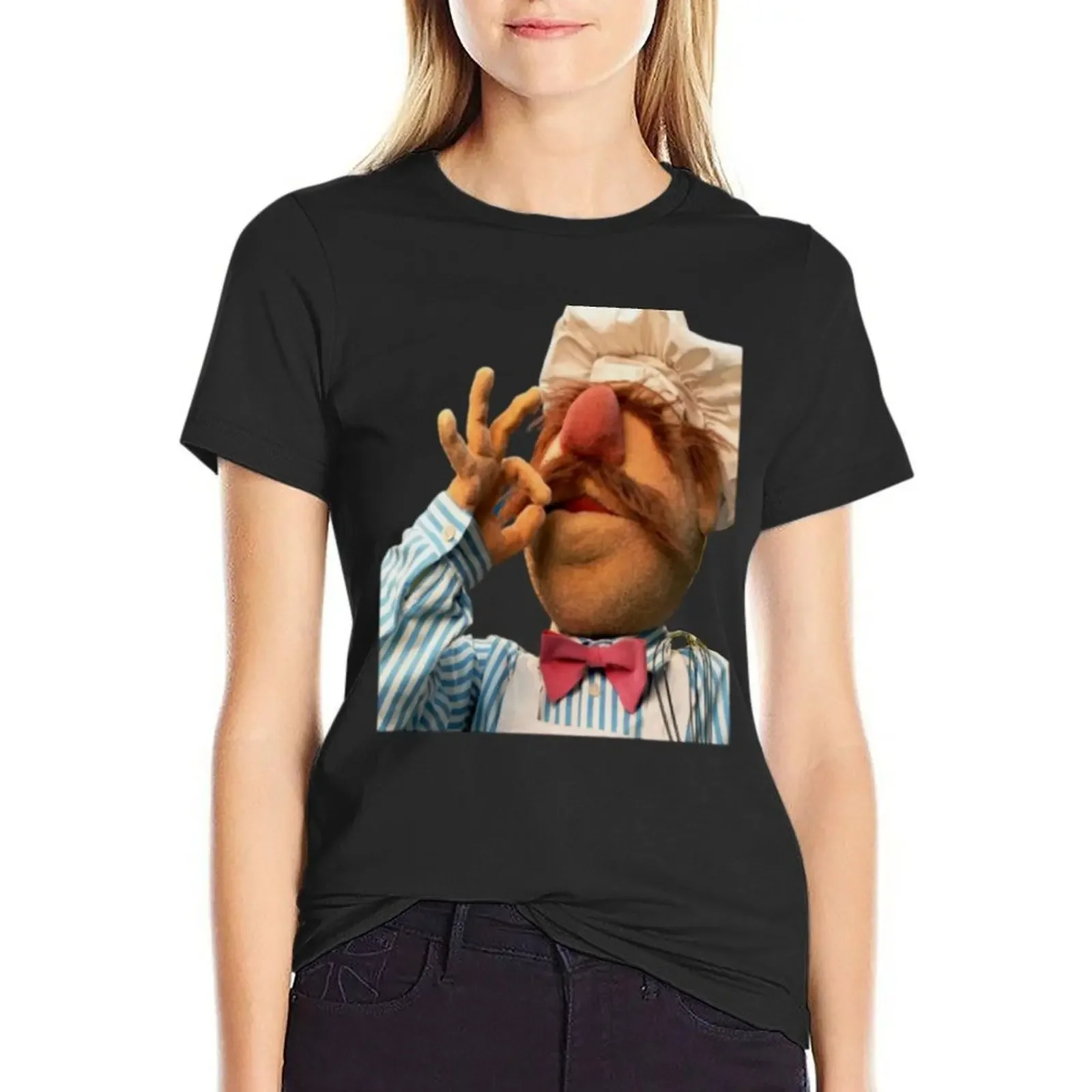

The Swedish chef bork T-Shirt funny tees Short sleeve tee workout shirts for Women loose fit