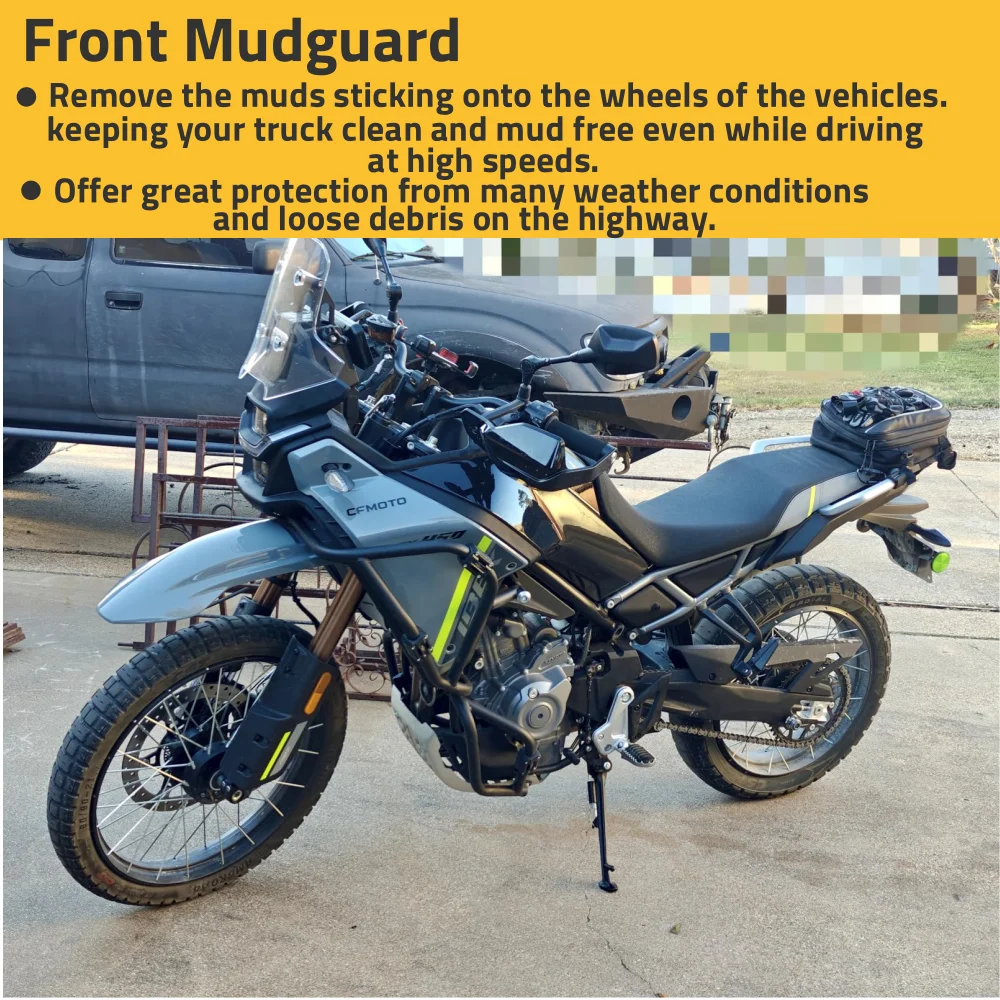450MT Front Hugger Fender Mudguard Wheel Cover Tire Splash Guard For CFMOTO 450 MT 2023 2024 2025 450-MT Motorcycle Accessories