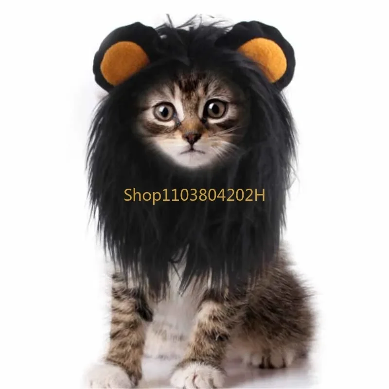 Pet Cat Hat Wig Lion Hood Funny Transformation Clothing Teddy Small and Medium Accessories Dog Dress Up Headgear