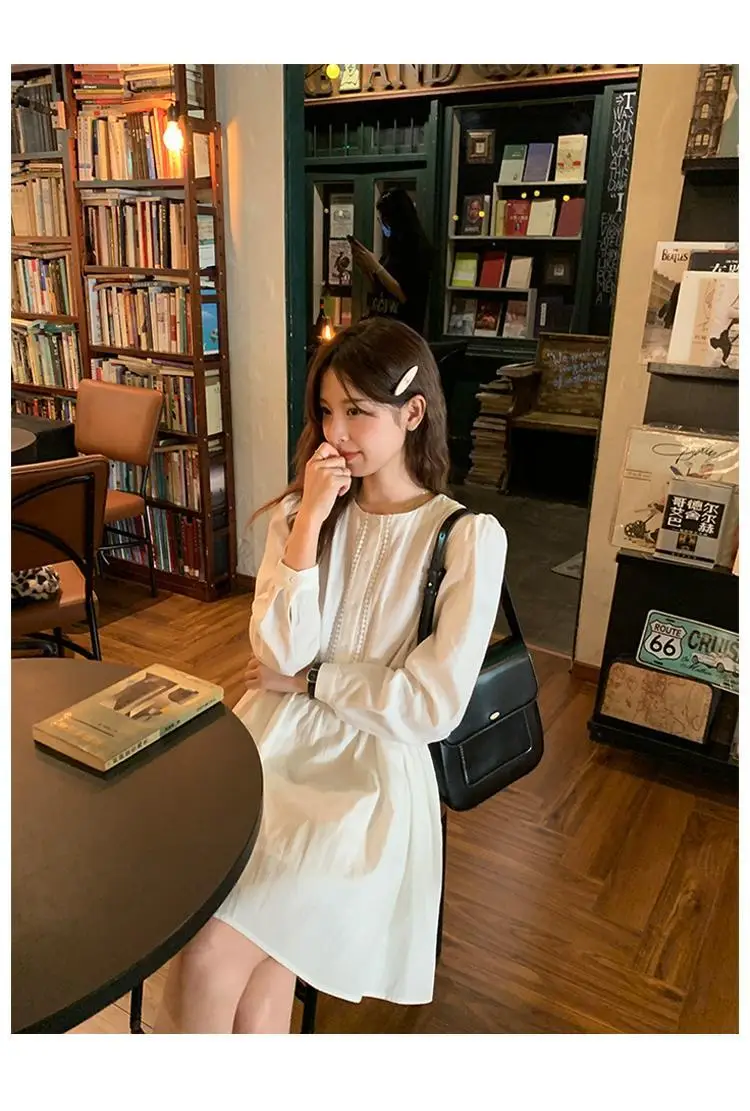 Korean Vacation Style Atmosphere Interior Shirt Forest Japanese Versatile Design Dress