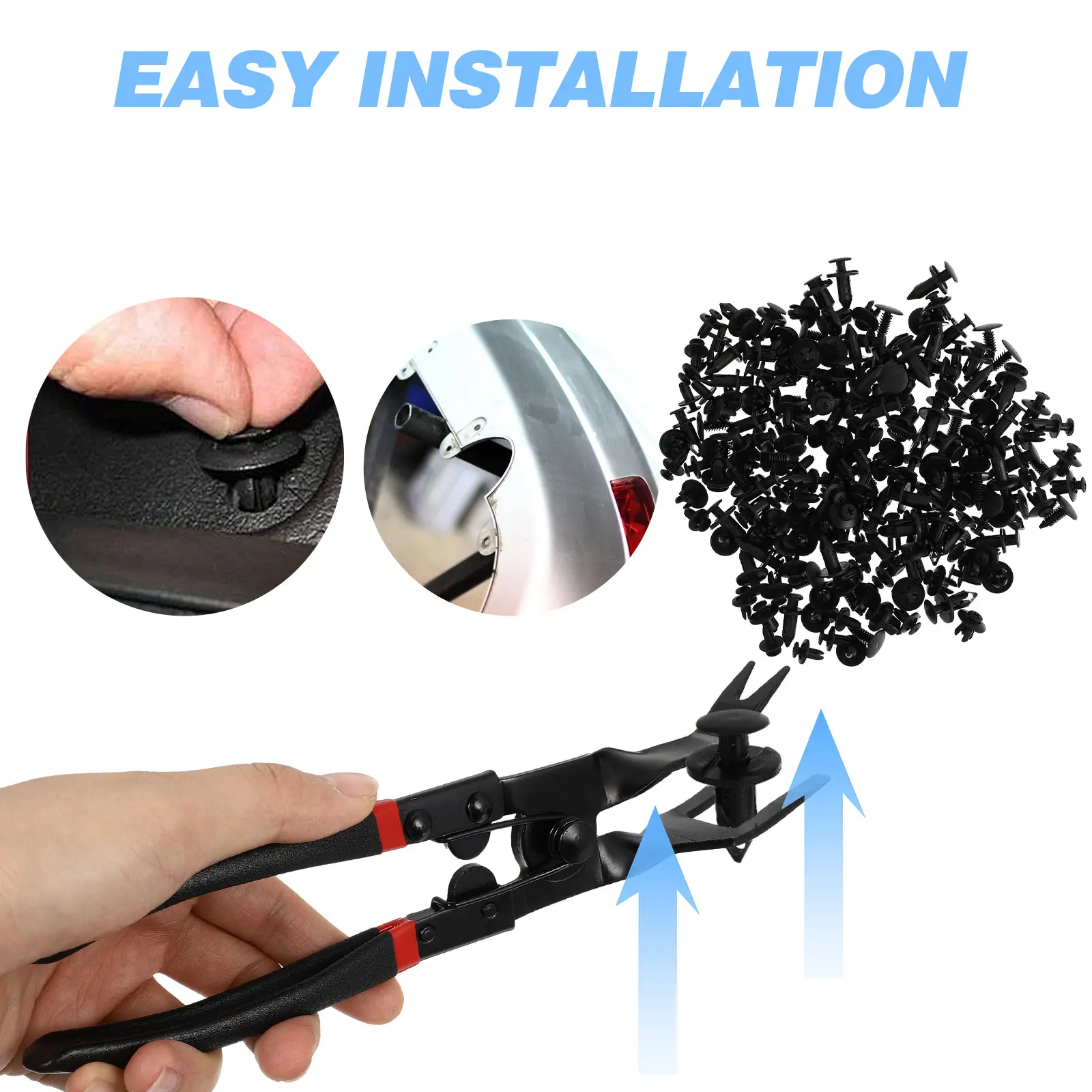 

190 Pcs Automotive Fasteners Durable ABS Plastic Retainer Bumper Clips Car Push Pin Rivet Clamp Easy Installation Widely Used