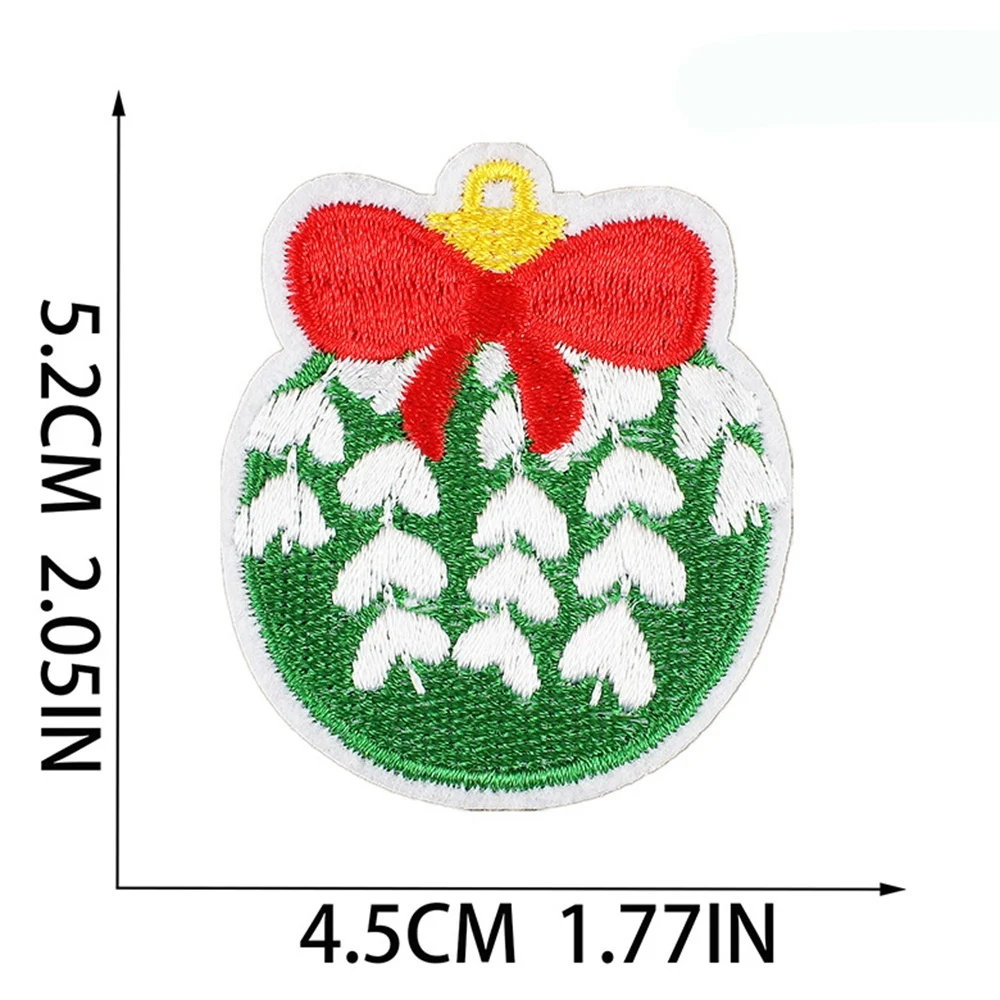 Parche de chaqueta de muñeco de nieve de Navidad de Papá Noel de dibujos animados, pegatina de decoración navideña, apliques bordados, parches de hierro, insignia