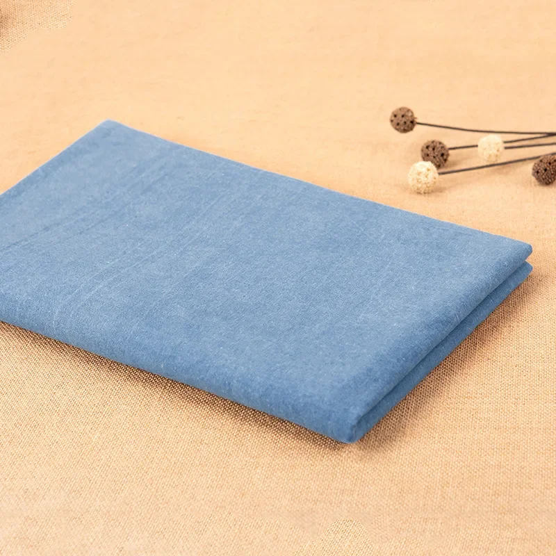 اليدوية القطن الكتان DIY النيلي الشمع مصبوغ النسيج للطلاب المرأة فستان التطريز المواد التقليدية العشب الخشب الصباغة #2