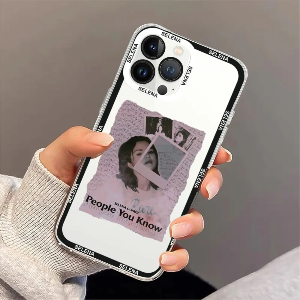 Singer Selena Gomez Phone Case For iPhone 11 12 Mini 13 14 15 Pro Max Transparent Shell