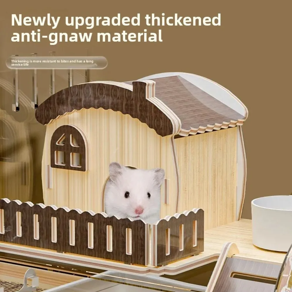 In Stock Acrylic Hamster Cage Transparent Double-Layer Habitat Villa for Syrian Hamsters, Ideal Starter Home for Winter rabbit - Image 5