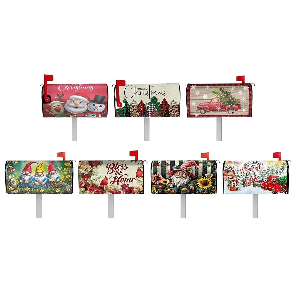 Neue Weihnachten Schneemann Weihnachten Mailbox umfasst magnetische Winter Gnome Mail Cover wasserdicht DIY Mailbox Prot action Fenster Hof