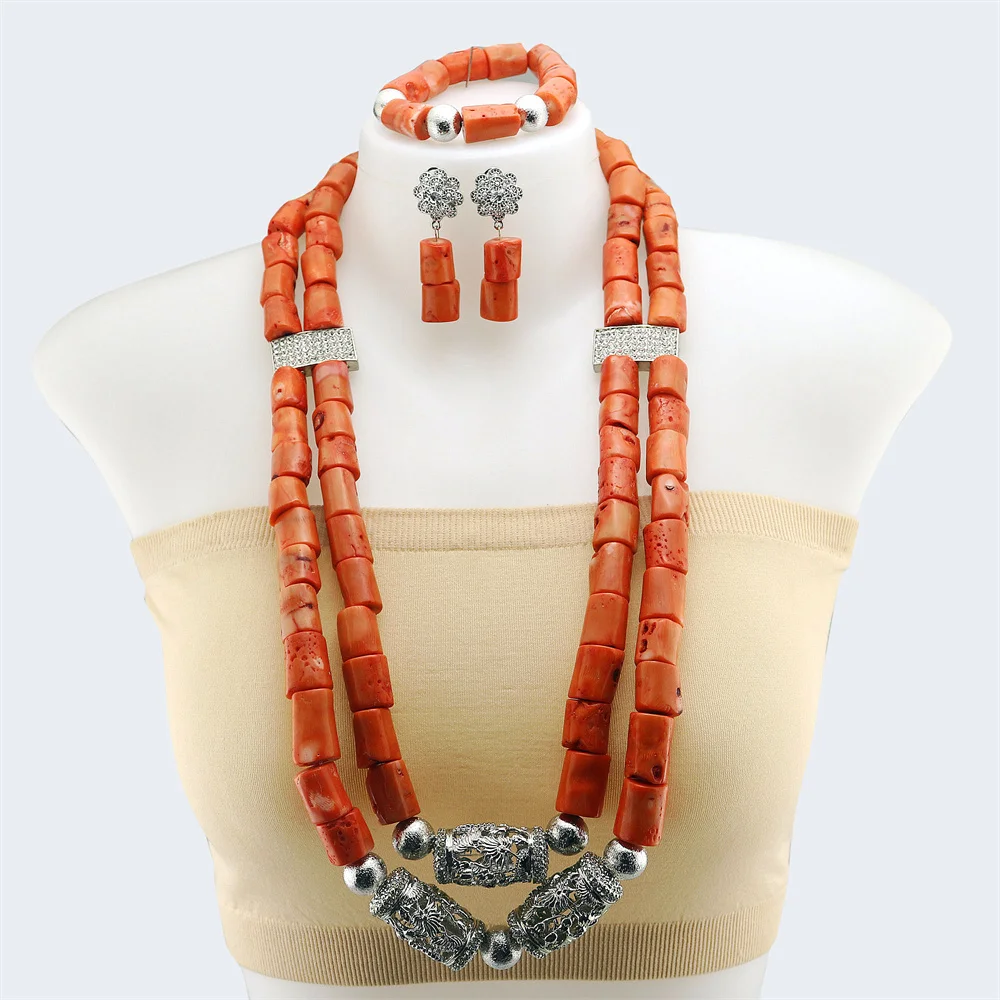 

Coral Jewelry Set Latest Coral Jewelry Sets Luxury African Wedding Bridal Coral Beads Jewelry sets Nigerian Women