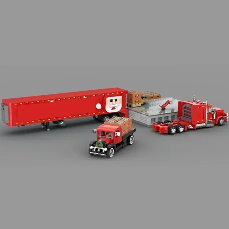 

City Classic Car Model Moc Building Bricks Christmas Truck Technology Modular Blocks Gifts Christmas Toys DIY Sets Assembly