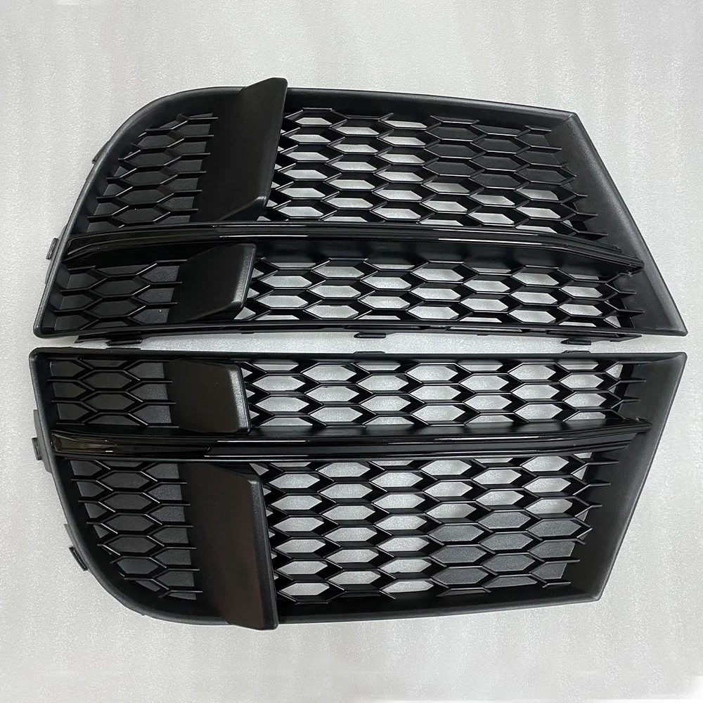 Car Front Bumper Fog Light Grille Grill For Audi A3 S Line S3 2017 2018 2019 2020 Honeycomb Hex Fog Lamp Cover Car Styling