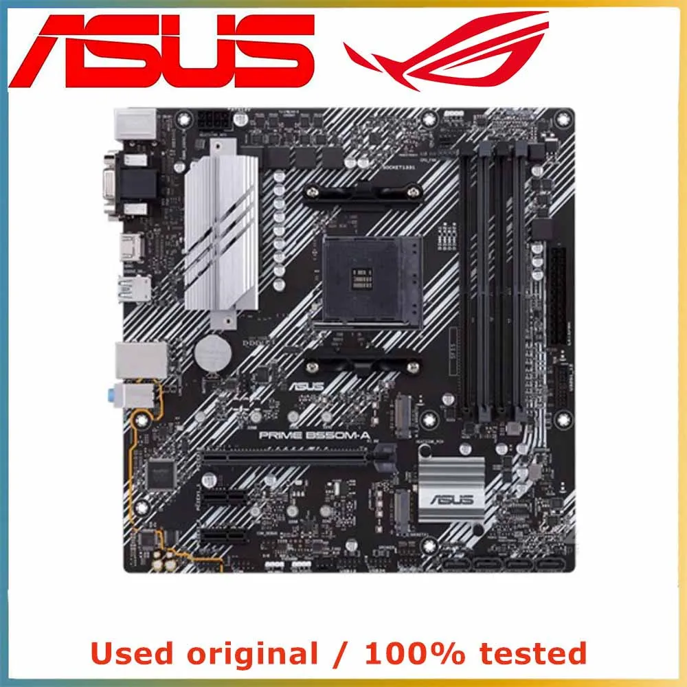 For ASUS PRIME B550M-A Motherboard Socket AM4 CPU DDR4 4400(O.C) Memory Chipset B550 mATX Mainboard